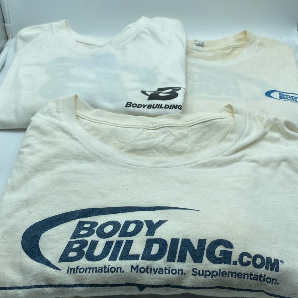 Bundle of 3 BodyBuilding.com Men’s T-Shirts Size Large-XL